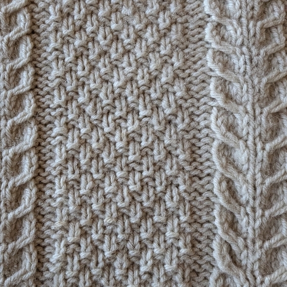 The Scotch House fisherman off white wool vintage sweater sz 40 EU - Picture 4 of 12